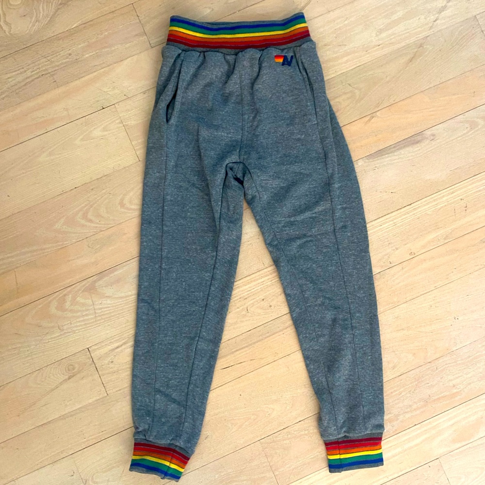 Aviator Nation 5 stripe jogger sweatpants